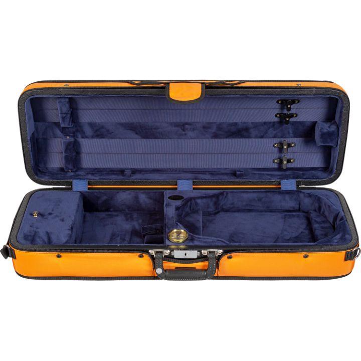 Bobelock 1003 Featherlite Puffy Oblong Violin Case Orange- Interior