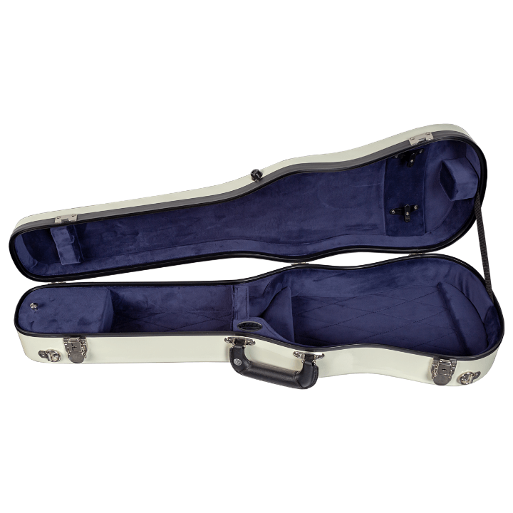 White Fiberglass Bobelock 1007 Violin Case