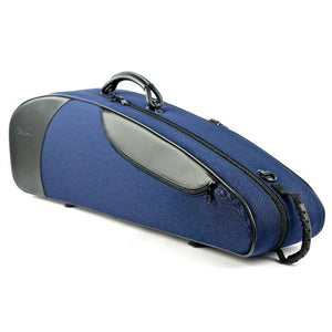 blue contoured violin case