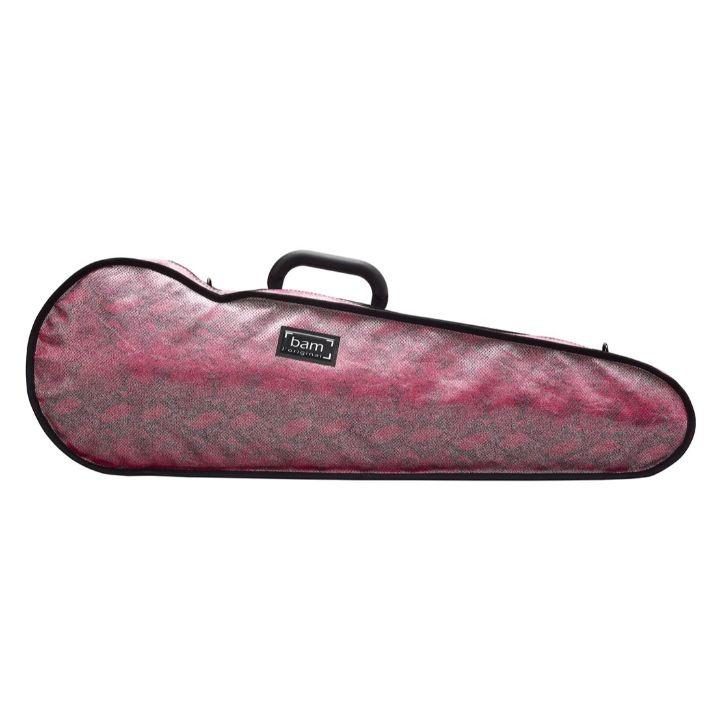 Bam Contoured Violin Case Pink Snake Hoody - Front