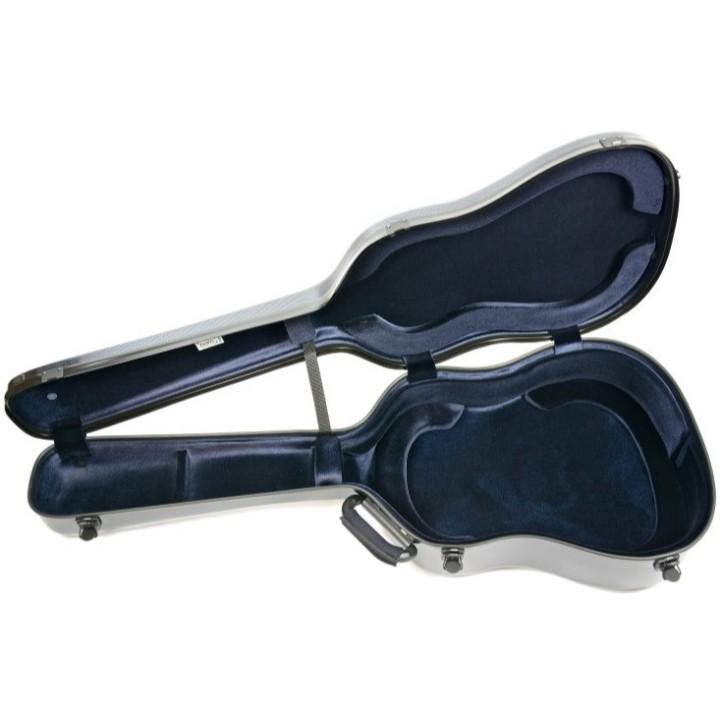 Dreadnought Black Carbon Look Guitar Case