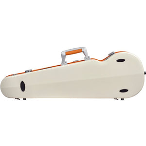Bam Ice Supreme Contoured White-Orange Seal Violin Case- Back