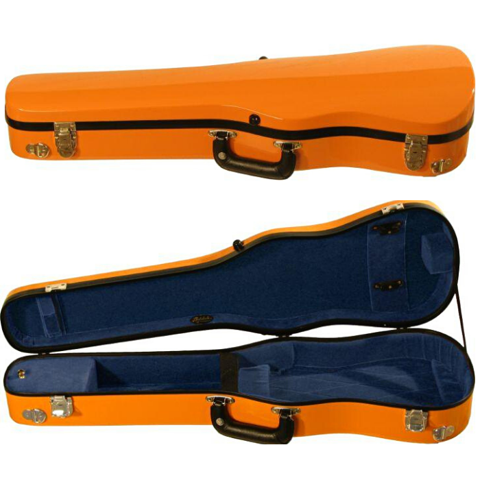 Bobelock Orange 1007 Fiberglass Shaped Violin Case - Front