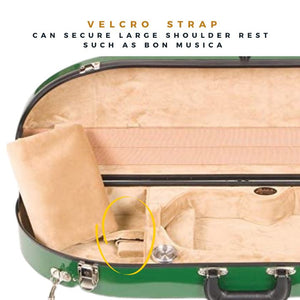Bobelock 1047 Fiberglass Half Moon Violin Case Green
