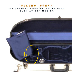Bobelock 1047 Fiberglass Half Moon Violin Case Ivory