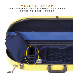 Bobelock 1047 Fiberglass Half Moon Violin Case Yellow