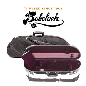 Bobelock 1047 Fiberglass Half Moon Violin Case Black