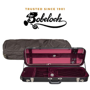 Bobelock 1060 Fiberglass Oblong Violin Case Black