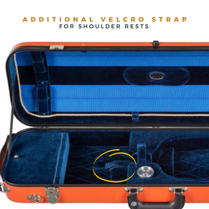 Bobelock 1060 Fiberglass Oblong Violin Case Orange