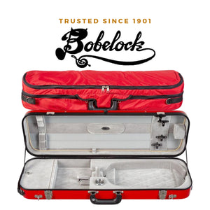 Bobelock 1060 Fiberglass Oblong Violin Case Red