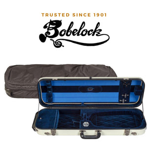 Bobelock 1060 Fiberglass Oblong Violin Case Ivory White
