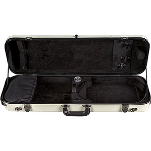 Bobelock 1061 Fiberglass Oblong White Violin Cases- Interior