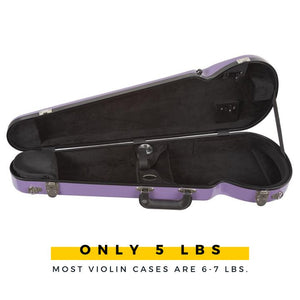 Bobelock 1063 Fiberglass Shaped Violin Case Purple