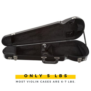Bobelock 1063 Black Fiberglass Shaped Violin Case