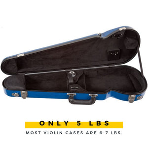 Bobelock 1063 Fiberglass Shaped Violin Case Blue