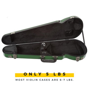 Bobelock 1063 Fiberglass Shaped Violin Case Green