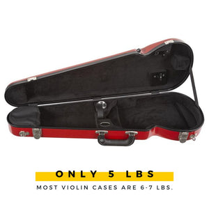 Bobelock 1063 Fiberglass Shaped Violin Case Red