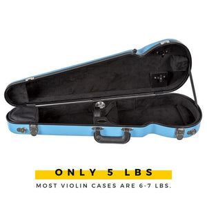 Bobelock 1063 Fiberglass Shaped Violin Case Sky Blue