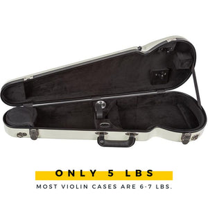 Bobelock 1063 Fiberglass Shaped Violin Case White