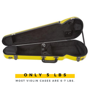 Bobelock 1063 Fiberglass Shaped Violin Case Yellow