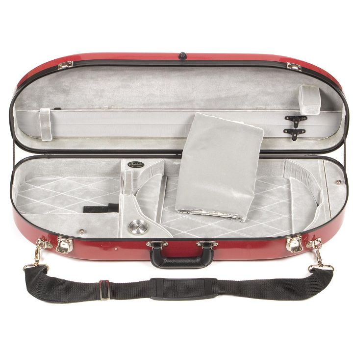 Bobelock 2048 Red Fiberglass Half Moon Viola Case - Interior