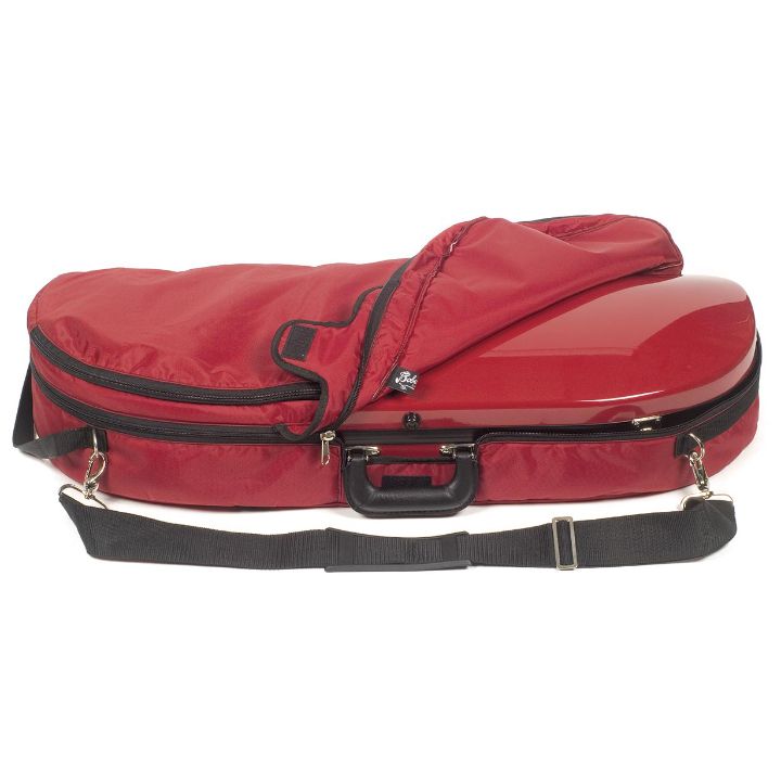 Bobelock 2048 Red Fiberglass Half Moon Viola Case - Exterior