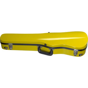 Bobelock Yellow 1007 Fiberglass Shaped Violin Case - Front