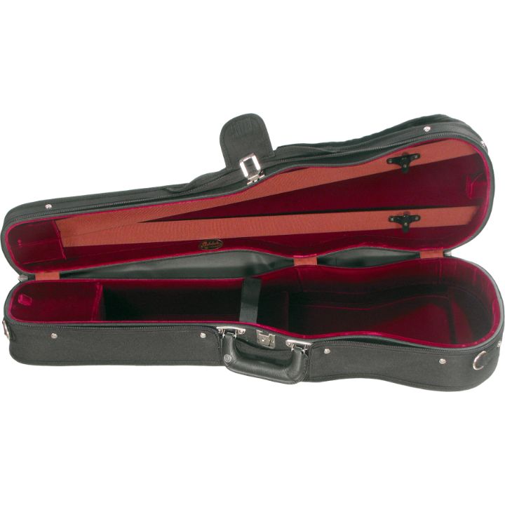 Bobelock Red  Velvet 1007 Wooden Shaped Suspension Violin Case- Interior