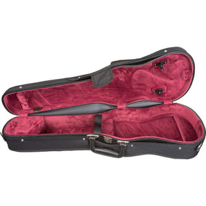Bobelock Red Velour 1007 Wooden Shaped Suspension Violin Case- Interior