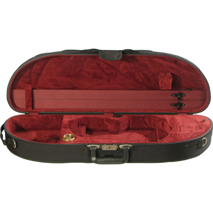 Bobelock Red 1047 Wooden Half Moon Violin Case- Interior