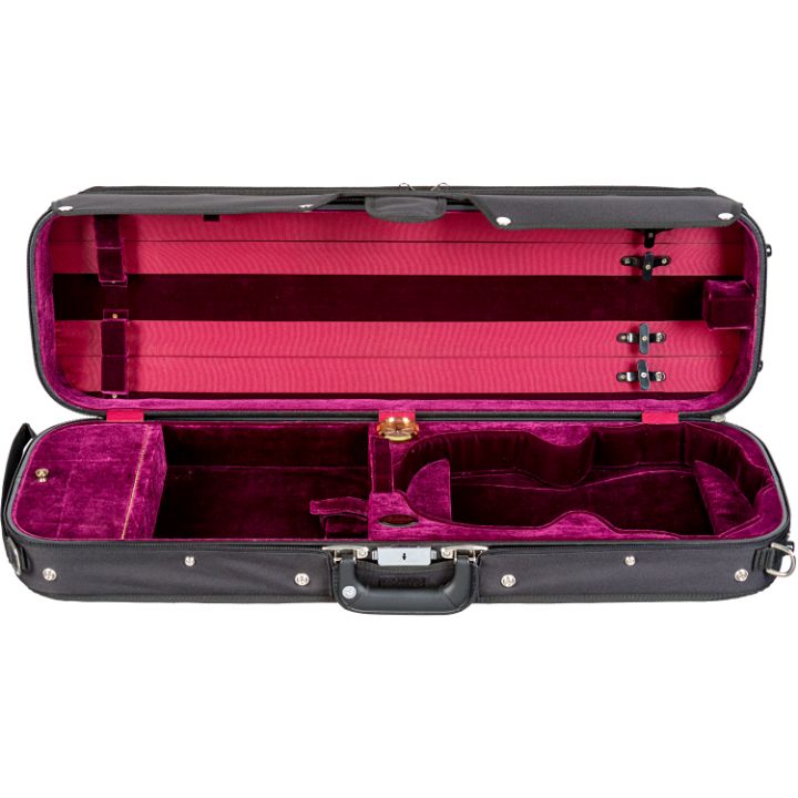 Bobelock Red 16002 Deluxe Oblong Violin Case - Interior