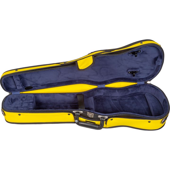 Bobelock Yellow 1007 Puffy Shaped Violin Case- interior