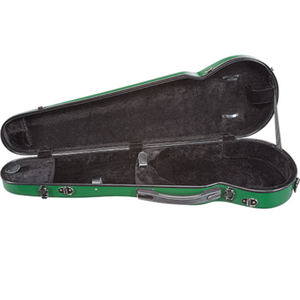Green violin case contoured