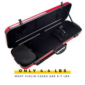 Gewa Air 2.1 Oblong Red Violin Case - open