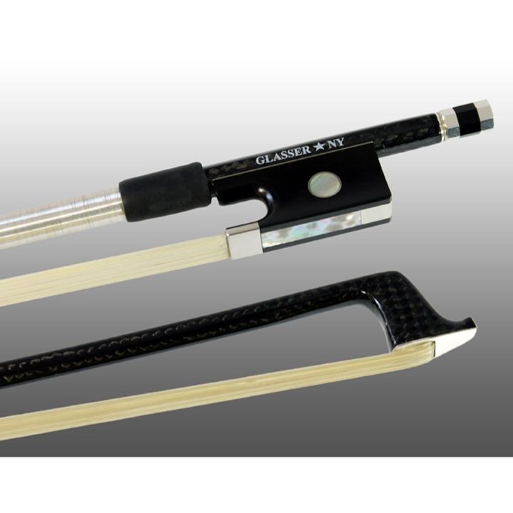Glasser carbon fiber violin bow with silver winding
