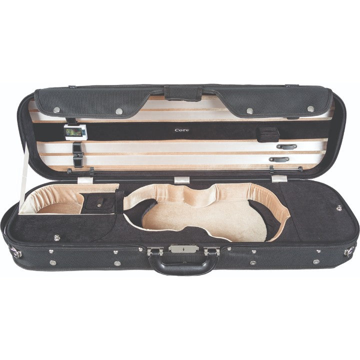 Howard Core CC535 Black Oblong Wooden Violin Case Interior