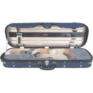 Howard Core CC535 Blue Oblong Wooden Violin Case Interior