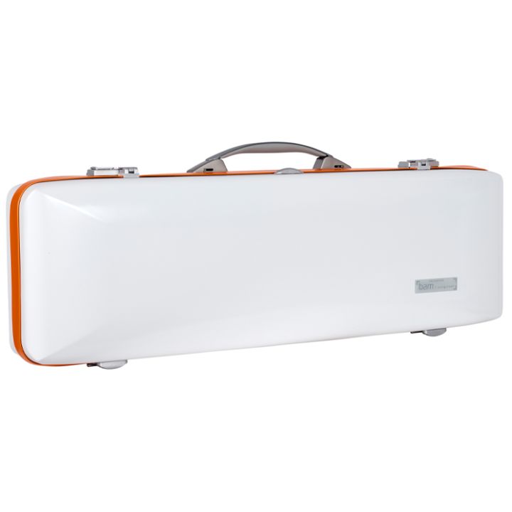 Bam Ice Supreme Oblong Violin Case White - Orange Seal