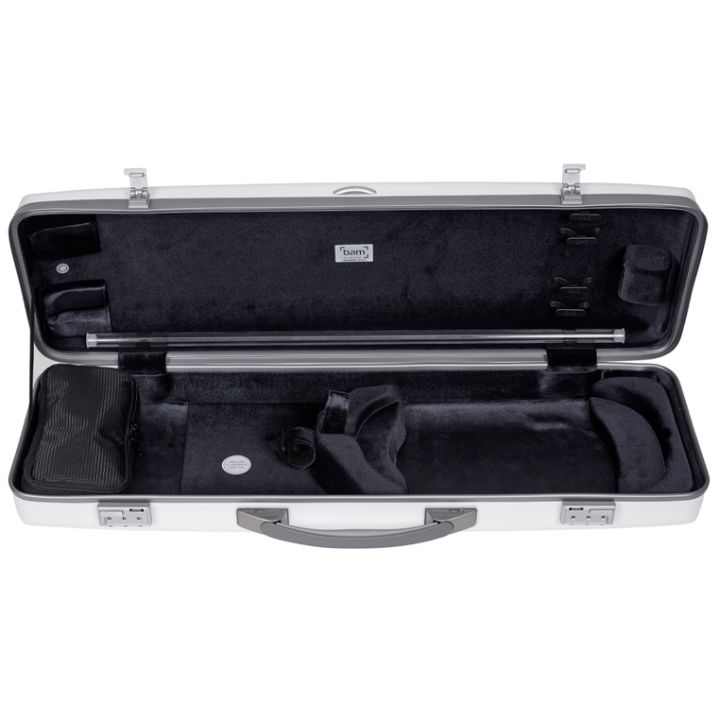 Bam Ice Supreme Oblong Violin Case White - Orange Seal