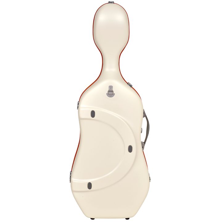 Bam Ice Supreme Cello Case White - Orange Seal