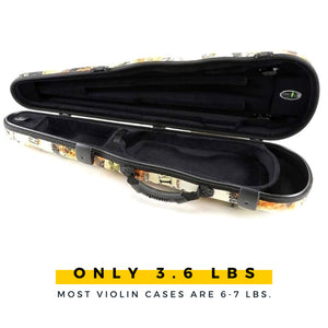 colorful shaped violin case
