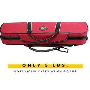 Sturdy red violin case