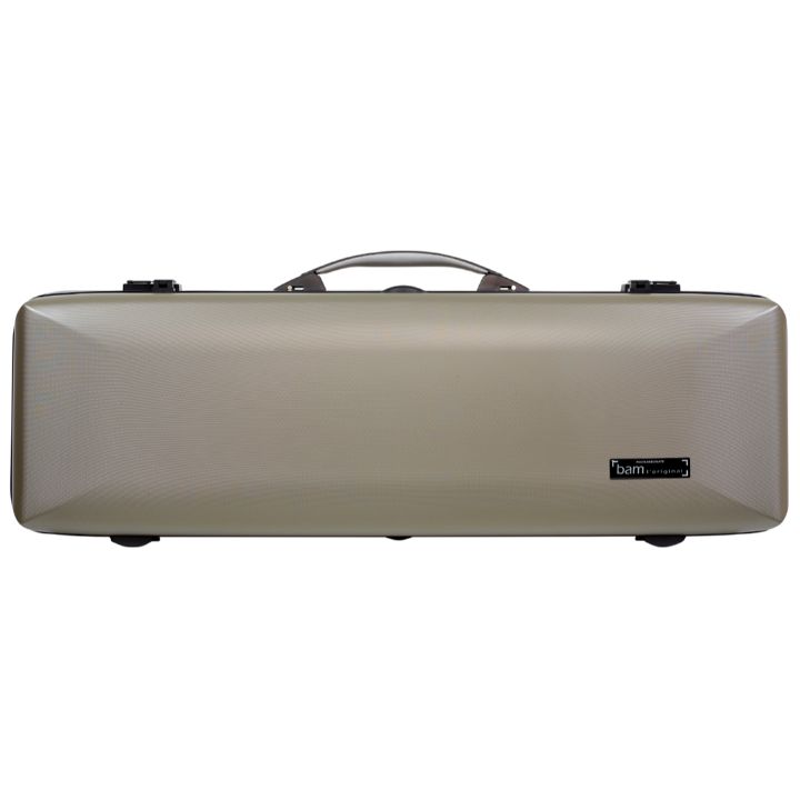 Bam Supreme Hightech Oblong Violin Case Champagne - Black Seal