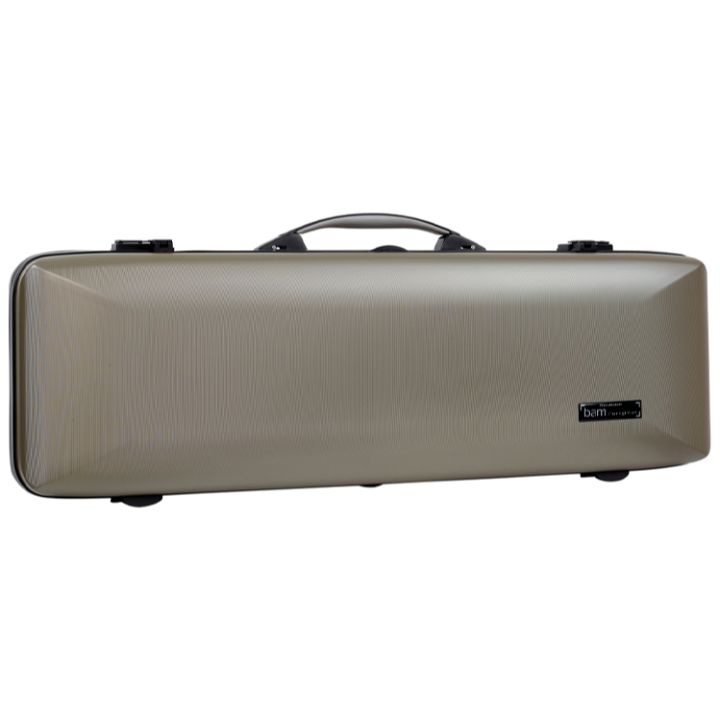 Bam Supreme Hightech Oblong Violin Case Champagne - Black Seal