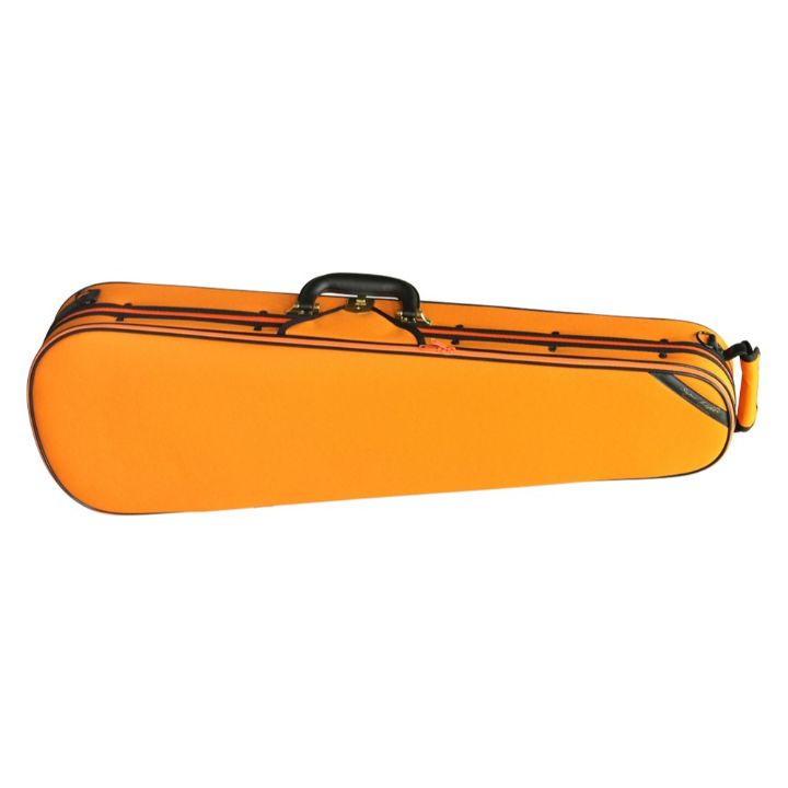 Super Light Shaped Orange Violin Case - Front