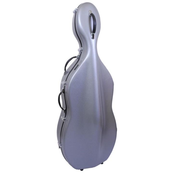 silver cello case