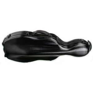 Tonareli Black Titanium Adjustable Viola Case with Wheels- Front