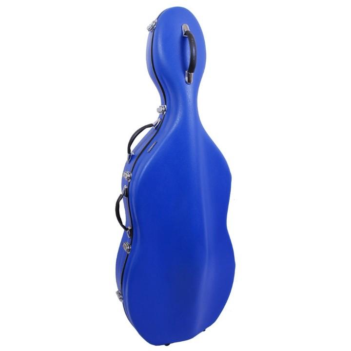 Blue tonareli fiberglass cello case