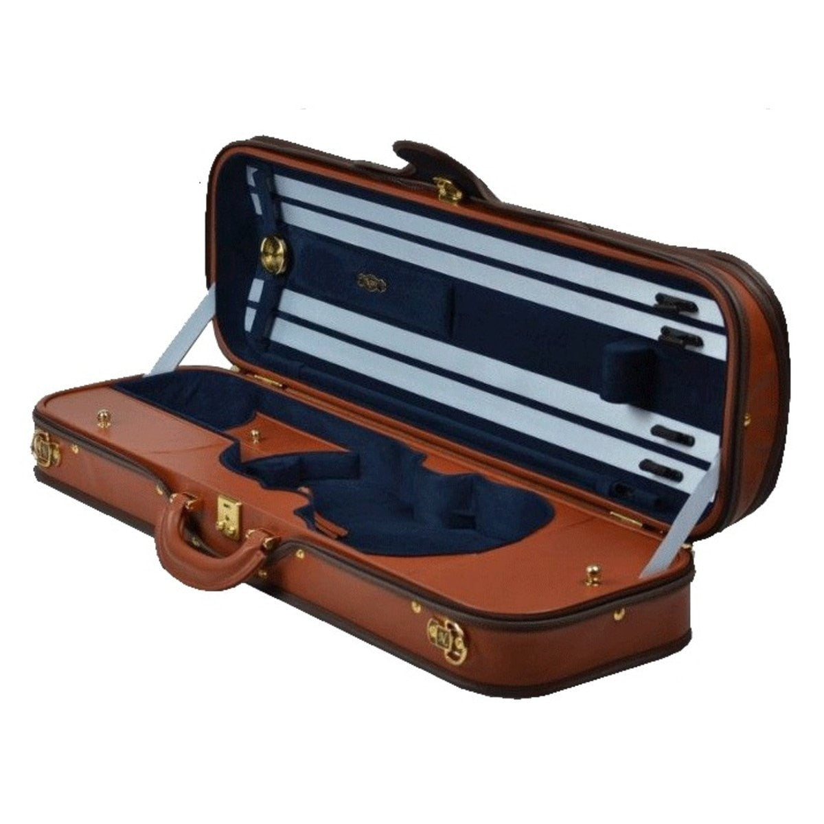 Negri Diplomat Blue Oblong Violin Case - Interior