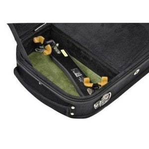 Negri Monaco Olive Green Oblong Violin Case -Shoulder rest compartment